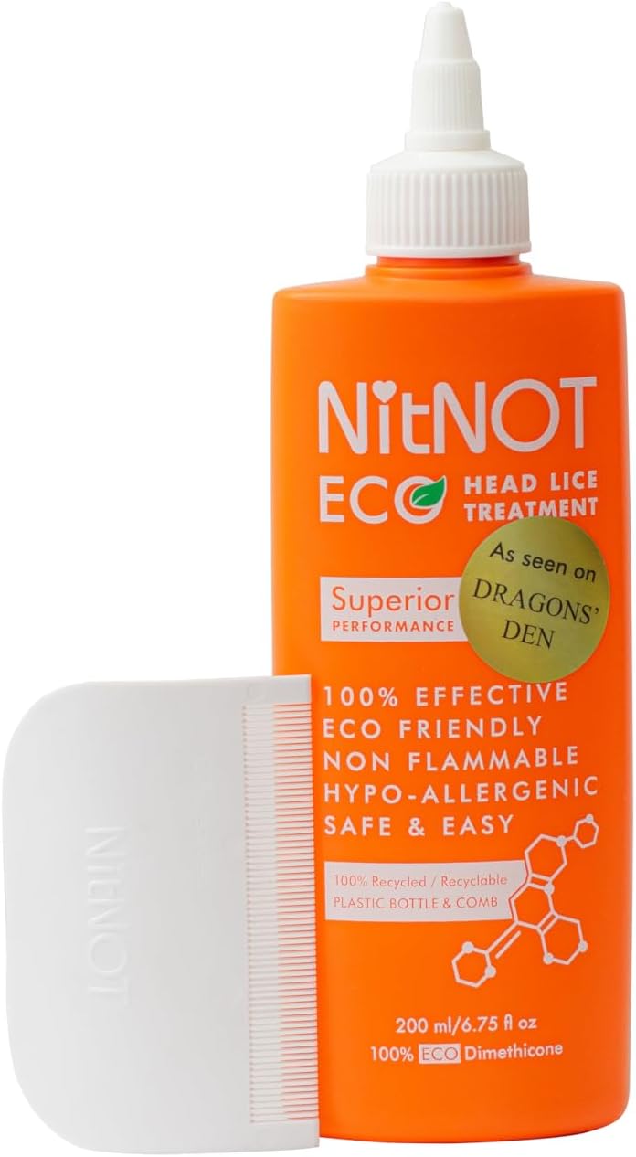 NitNOT Hoofdluismiddel 200ml – 100% effectief tegen luizen en neten