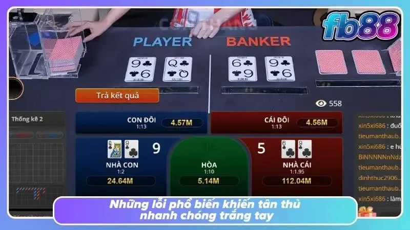 Những sai lầm phổ biến khi chơi tại FB88