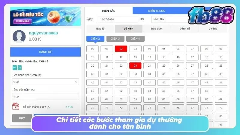 Hướng dẫn các bước tham gia săn thưởng tại sảnh